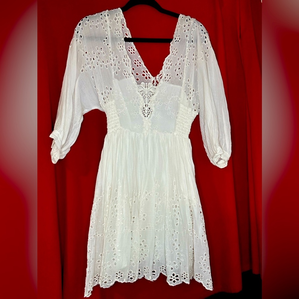 Free People eyelet tunic dress